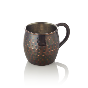 Mug Moscow Mule inox chromé martelé - 450 ml - PVD antique (lot de 2)
