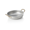Plat de service rond inox chromé - Ø 20 - Vintage