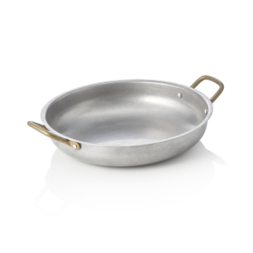 Plat de service rond inox chromé - Ø 23 - Vintage