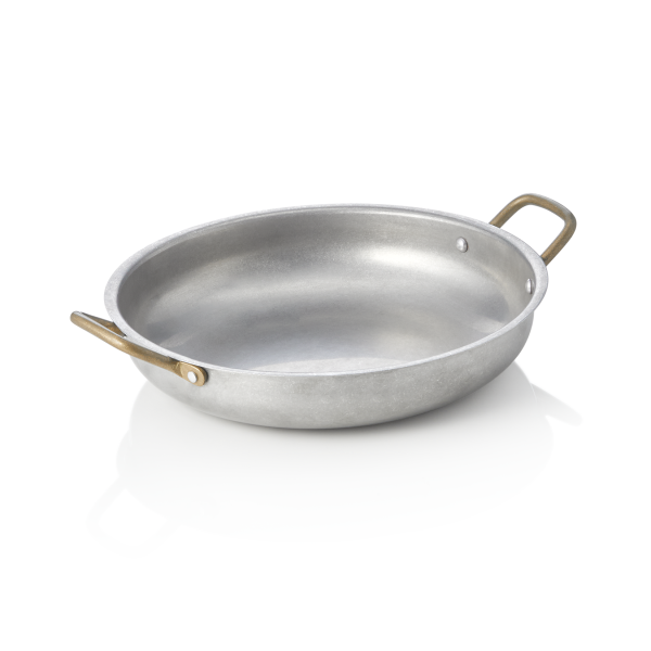 Plat de service rond inox chromé - Ø 23 - Vintage