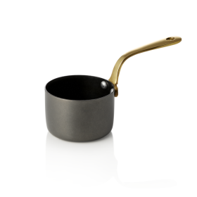 Mini-casserole de service acier chrome-nickel - Ø 7 cm - PVD noir