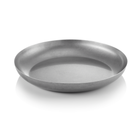 Plateau rond pour buffet en acier chrome-nickel - Ø 30 cm - Vintage