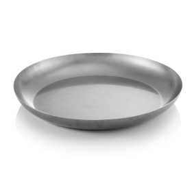 Plateau rond pour buffet en acier chrome-nickel - Ø 35 cm - Vintage