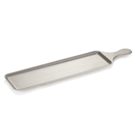 Plateau de service inox 18/8 avec manche - 53 cm