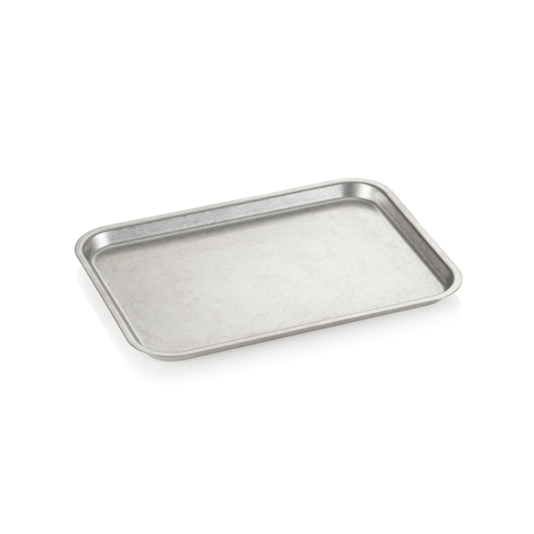 Plateau de service inox 18/8 - 25 x 18 x 1 cm