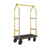 Chariot à bagages inox 18/8 titane doré - 112 x 65 cm - Tapis noir - Max 250 kg