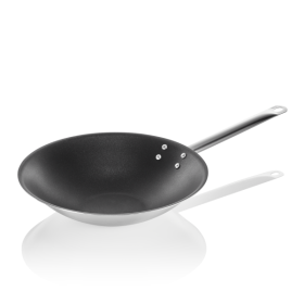 Wok inox 18/10 revêtement antiadhésif Ø 38 cm – Fond plat