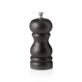 Moulin à sel en bois noir mat vernis - 11 cm