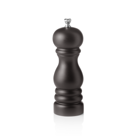 Moulin à sel en bois noir mat vernis - 15 cm