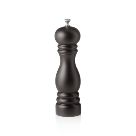 Moulin à sel en bois noir mat vernis - 20 cm