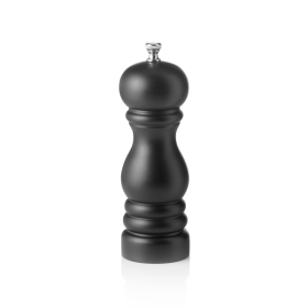 Moulin à poivre en bois noir mat vernis - 15 cm