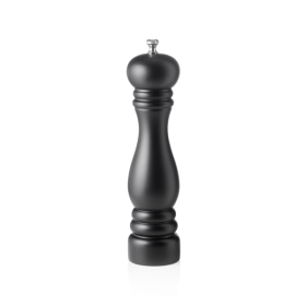 Moulin à poivre en bois noir mat vernis - 25 cm