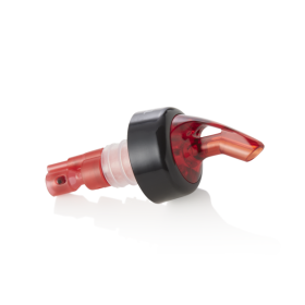 Bec verseur en plastique rouge - 9,5 cm - 30 ml (lot de 12)