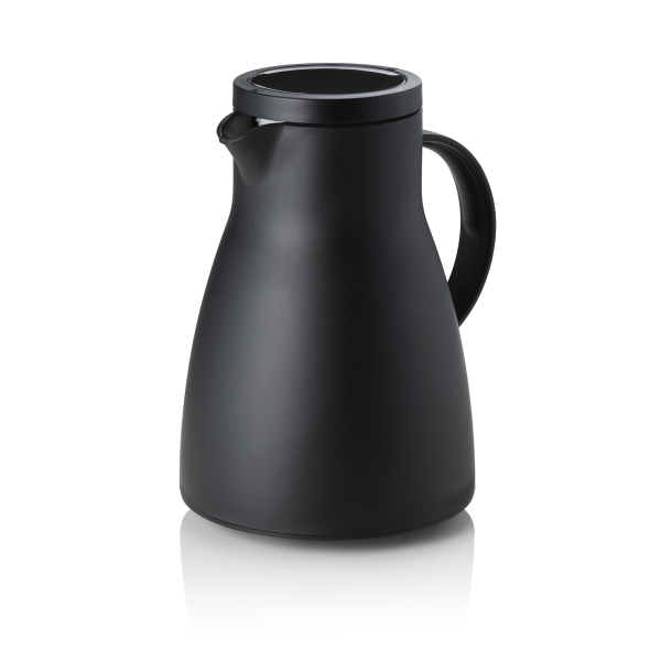 Pichet isotherme en polypropylène noir - 1 L - Hauteur 22 cm