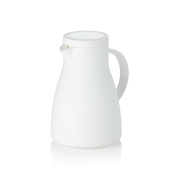 Pichet isotherme en polypropylène blanc - 0,7 L - Hauteur 19,5 cm