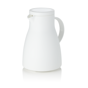 Pichet isotherme en polypropylène blanc - 1 L - Hauteur 22 cm