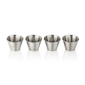 Pot à sauce en acier chrome-nickel - 80 ml (lot de 4)
