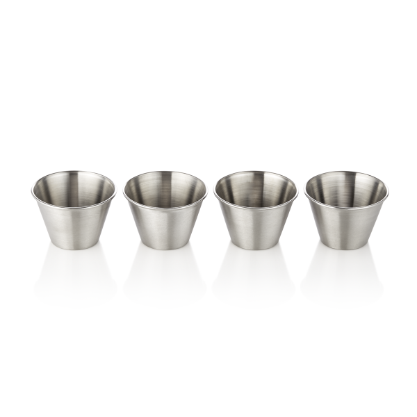 Pot à sauce en acier chrome-nickel - 80 ml (lot de 4)