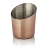 Récipient à snacks en acier chrome-nickel - Hauteur 11,5 cm - PVD cuivré