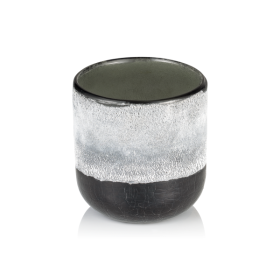 Photophore en verre - Frosted Graphite Grey