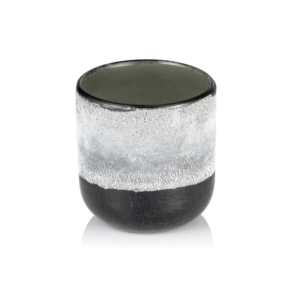 Photophore en verre - Frosted Graphite Grey