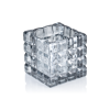 Photophore en verre - Cube Smoke Grey - 9 x 9 x 9 cm