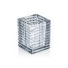 Photophore en verre - Cube Smoke Grey - 7,5 x 7,5 x 9,5 cm