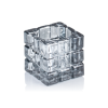 Photophore en verre - Cube Smoke Grey - 6,5 x 6,5 x 6,5 cm