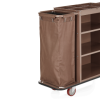 Sac à linge marron en polyester - 48 x 38 x 80 cm - 80 L