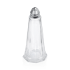 Salière/poivrière en verre et inox - 11 cm (lot de 12)