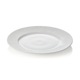 Assiette plate en porcelaine Ø 27 cm - Série Shiro (lot de 2)