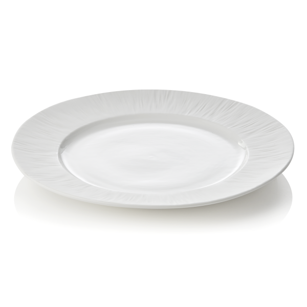 Assiette plate en porcelaine Ø 30 cm - Série Shiro (lot de 2)