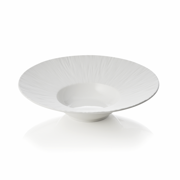 Assiette à pâtes en porcelaine Ø 24 cm - Série Shiro (lot de 3)