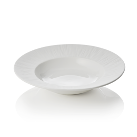 Assiette creuse en porcelaine Ø 23,5 cm - Série Shiro (lot de 3)