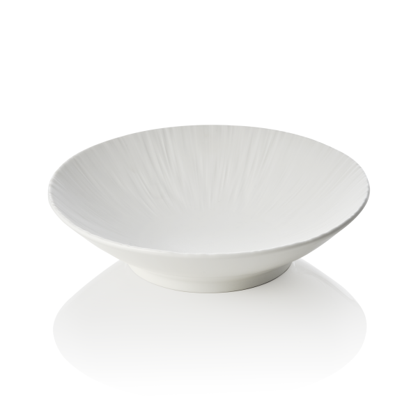 Assiette creuse en porcelaine - Ø 22,5 cm - 750 ml - Série Shiro (lot de 3)