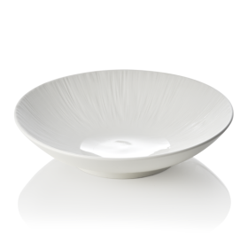 Assiette creuse en porcelaine - Ø 26,5 cm - 1,3 L - Série Shiro (lot de 2)