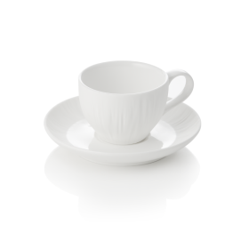 Tasse à espresso - 80 ml - Avec soucoupe - Série Shiro (lot de 4)