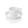 Tasse à espresso - 80 ml - Avec soucoupe - Série Shiro (lot de 4)