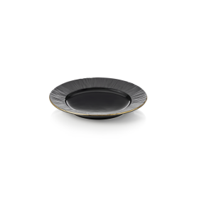 Assiette plate en porcelaine - Ø 16,5 cm - Série Kuro (lot de 6)