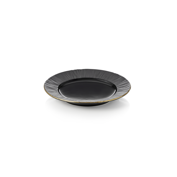 Assiette plate en porcelaine - Ø 16,5 cm - Série Kuro (lot de 6)