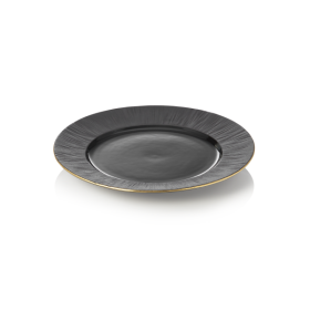 Assiette plate en porcelaine - Ø 22 cm - Série Kuro (lot de 4)