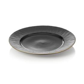 Assiette plate en porcelaine - Ø 27 cm - Série Kuro (lot de 2)