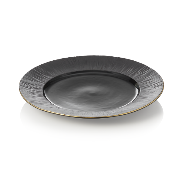 Assiette plate en porcelaine - Ø 27 cm - Série Kuro (lot de 2)