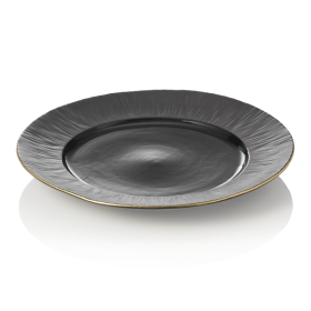 Assiette plate en porcelaine - Ø 30 cm - Série Kuro (lot de 2)