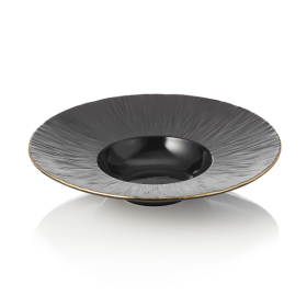 Assiette à pâtes en porcelaine Ø 27,5 cm - Série Kuro (lot de 2)