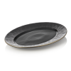Assiette ovale en porcelaine - 33 x 24,5 cm - Série Kuro (lot de 2)