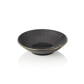 Assiette creuse en porcelaine Ø 19 cm - Série Kuro (lot de 4)
