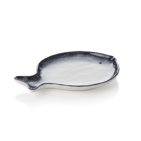 Assiette à poisson en porcelaine - 21 x 16 x 2 cm (lot de 6)
