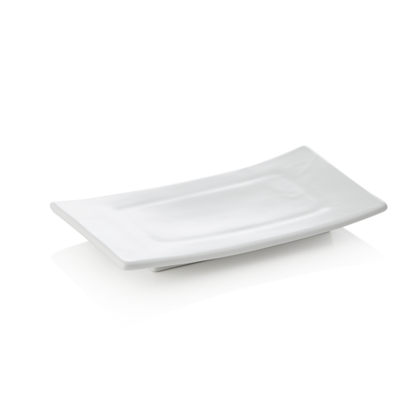 Assiette à sushi en porcelaine - 20 x 11 x 2 cm (lot de 6)