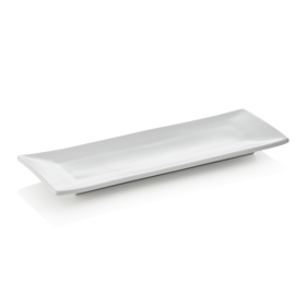 Assiette à sushi en porcelaine - 26,5 x 9 x 2 cm (lot de 6)